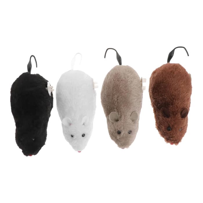 Kurmalı Peluş Fare Kedi Oyuncak