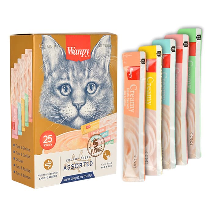 Wanpy Karışık Sıvı Kedi Ödülü 25 X 14 Gr