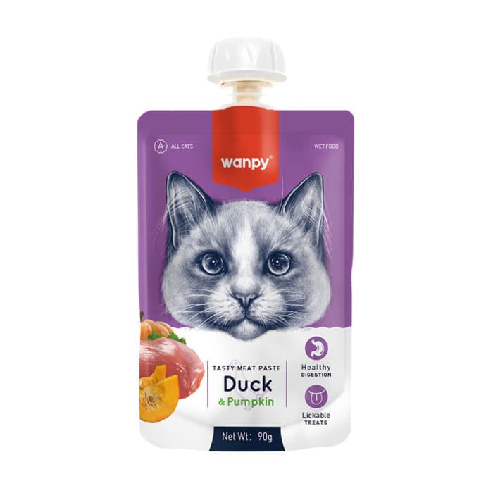 Wanpy Taze Ördekli&Bal Kabaklı 10'lu Kedi Et Ezmesi 90 gr