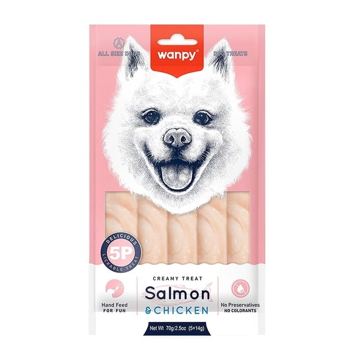 Somon Balıklı Ve Tavuk Etli Krema Köpek Ödülü 5x14 Gr