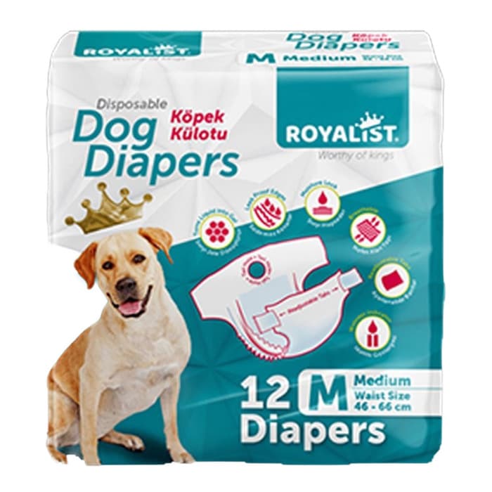 Köpek Alt Bağlama Bezi Medium 46-66 Cm 12 Adet