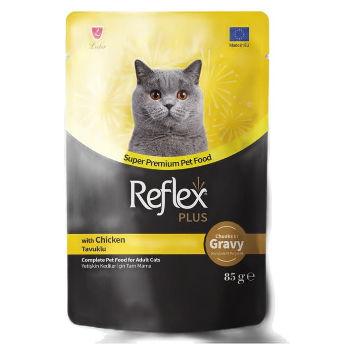 Sos İçinde Et Parçacıklı Tavuklu Yetişkin Kedi Maması 85 Gr