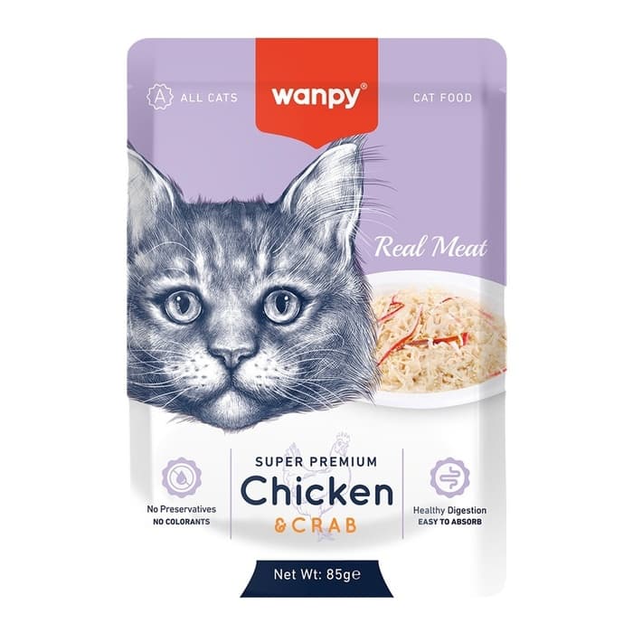 Pouch Tavuklu & Yengeçli Yaş Kedi Maması 85 Gr