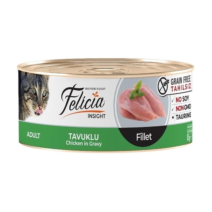 Tahılsız Gravy Tavuk Fileto Yetişkin Kedi Konservesi 85 Gr