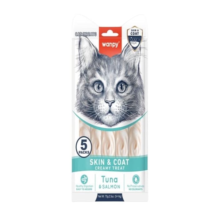 Skin & Coat Sıvı Kedi Ödülü Cilt Ve Tüy Sağlığı İçin 5x14 Gr