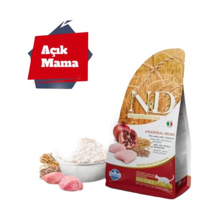 A.grain Düşük Tahıllı Tavuk Nar Kısır Açık Kedi Maması