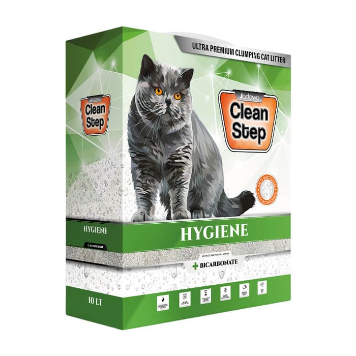 Clean Step Hygiene Bikarbonatlı  Kokusuz İnce Topaklanan Kedi Kumu 10 Litre