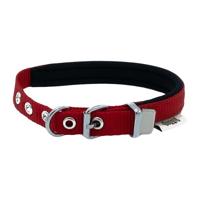 Dokuma Softlu Sade Köpek Boyun Tasması Kırmızı