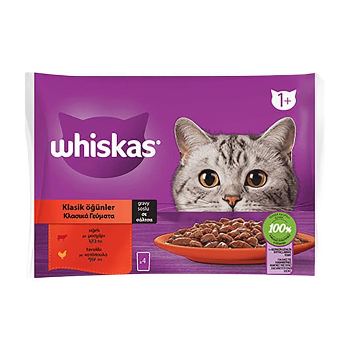Yaş Mama Klasik Öğünler 4'lü Paket 4x85 Gr