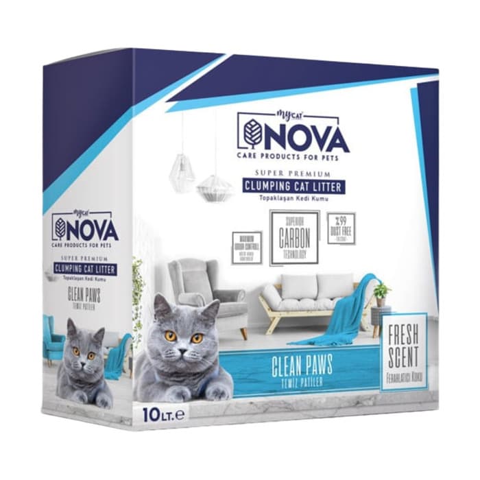Nova Clean Paws Temiz Patiler Kedi Kumu 10 lt
