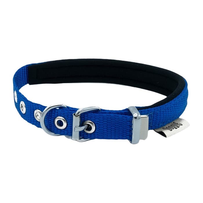 Dokuma Softlu Sade Köpek Boyun Tasması Mavi 2 X 35 - 40 Cm