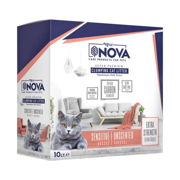 Mycat NOVA SENSITIVE (Hassas ve Kokusuz)Kedi Kumu 10 Lt.
