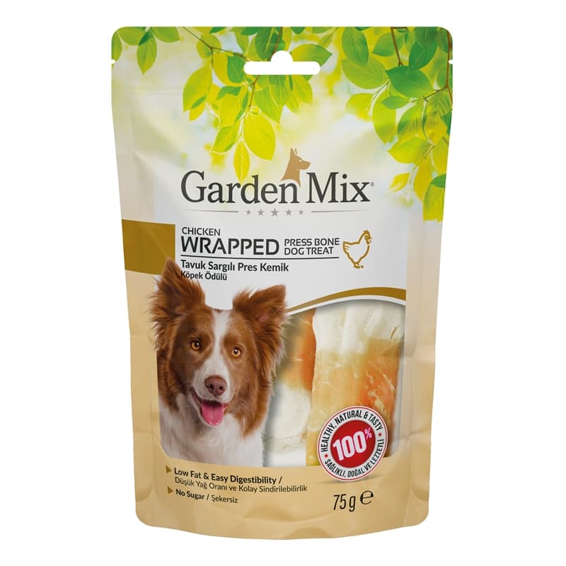 Garden Mix Tavuk Sargili Pres Kemik Köpek Ödülü 75 Gr
