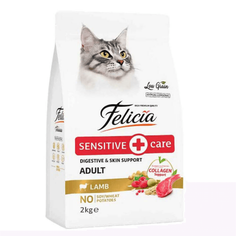 Felicia Sensitive Care Kolajenli Yetişkin Kedi Maması Kuzulu