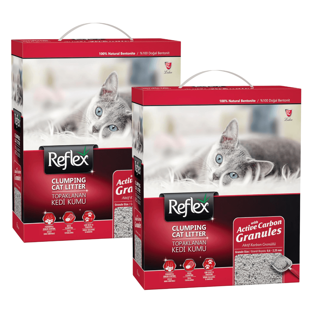 Reflex Granül Aktif Karbonlu Topaklanan Kedi Kumu 10 L 2 Adet