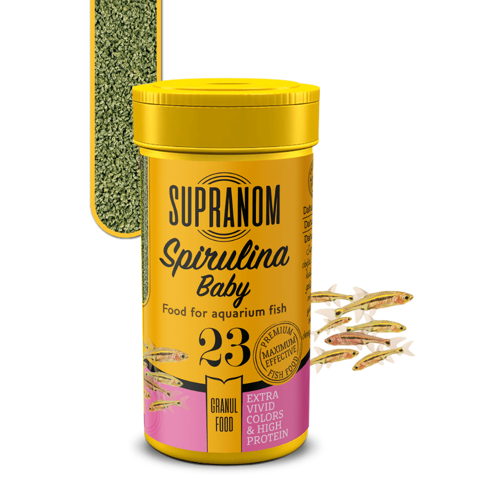 Supranom yavru balık yemi spirulina baby granul food 100ml (23)