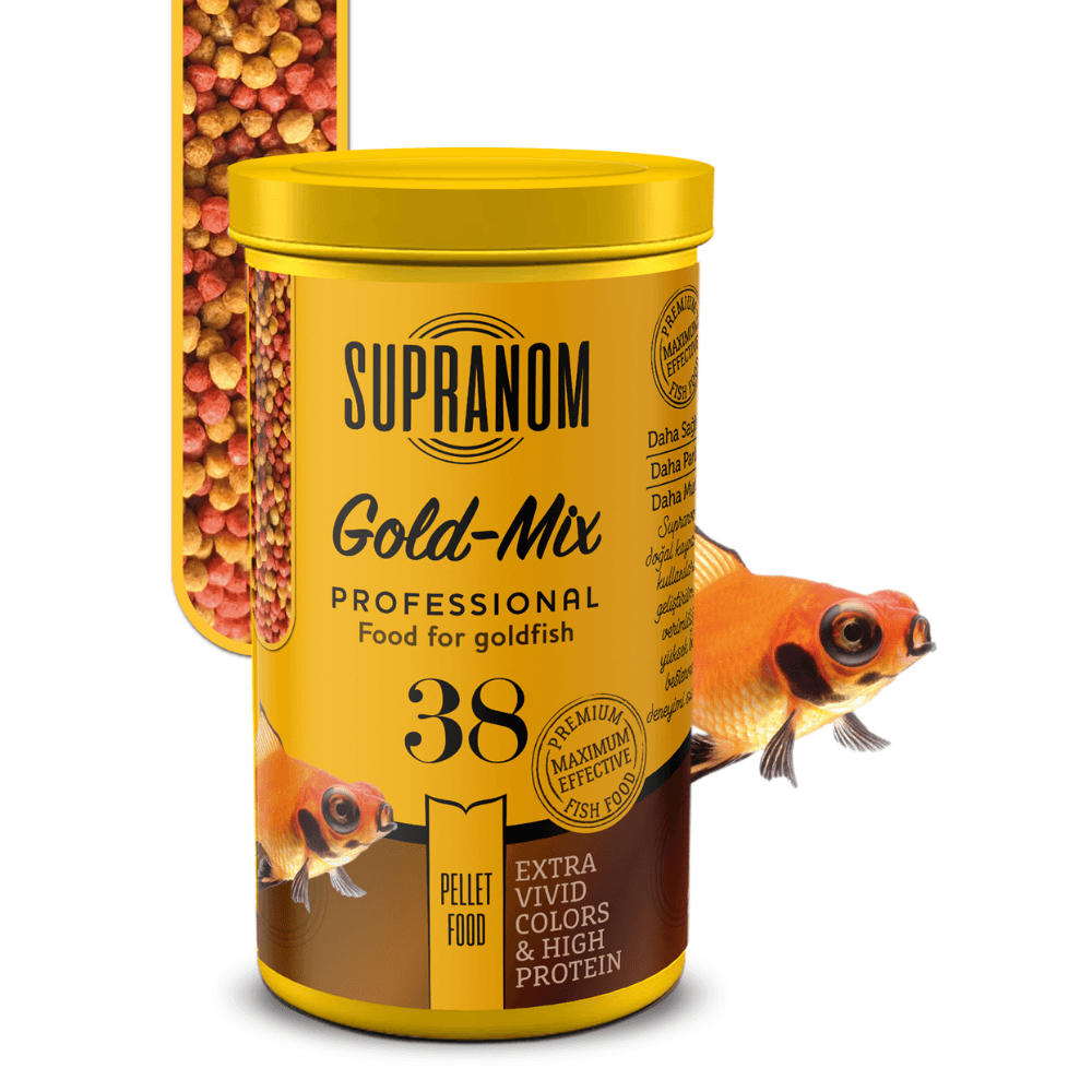 Supranom japon balık yemi gold-mix pellet food 250ml (38)