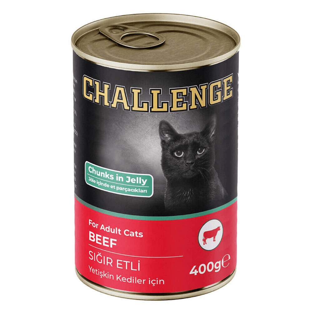 Challange Yetişkin Yaş Kedi Maması Sığır Etli Konserve 400 Gr