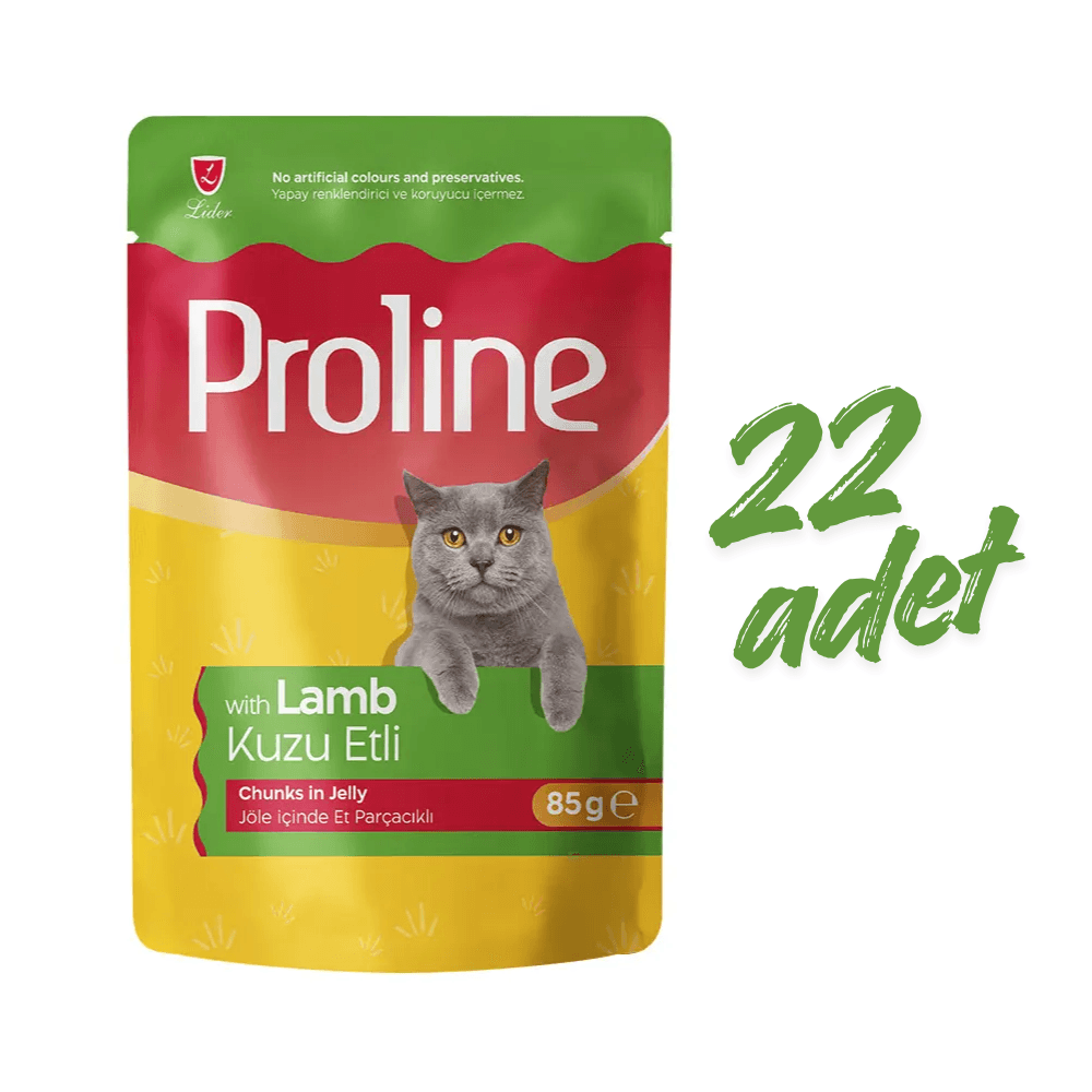 Proline Pouch Pate Yaş Kedi Maması Kuzu Etli 85 Gr X 22 Adet