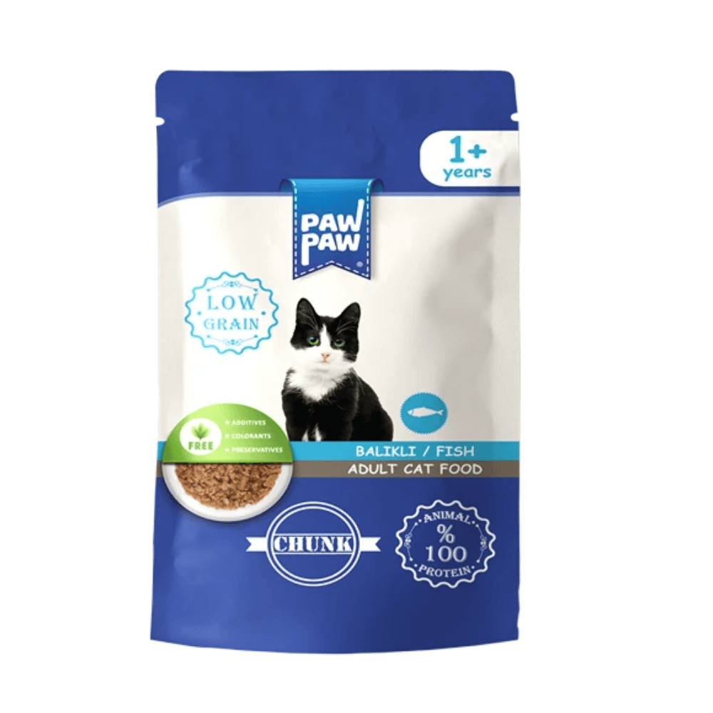 Pawpaw Pouch Yetişkin Kedi Maması Balıklı 85 gr