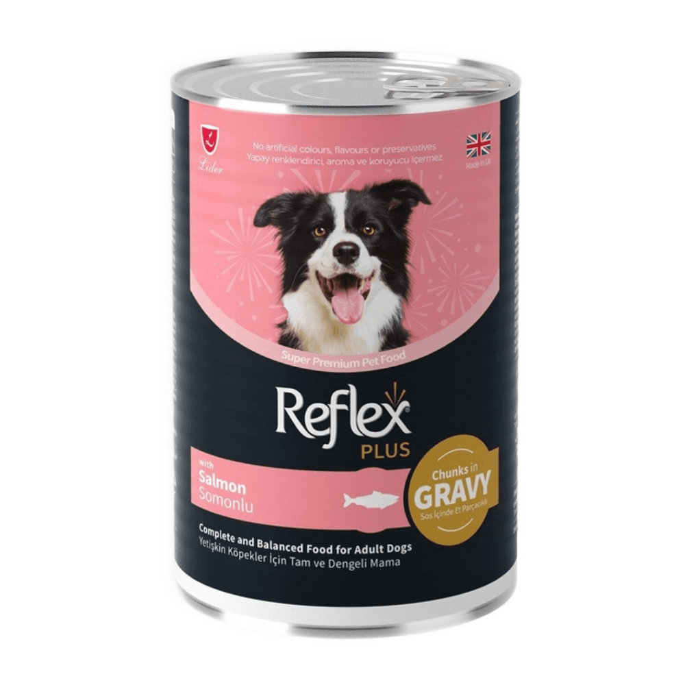 Reflex Plus Sos İçinde Et Parçacıklı Somonlu Yetişkin Köpek Maması 400 Gr