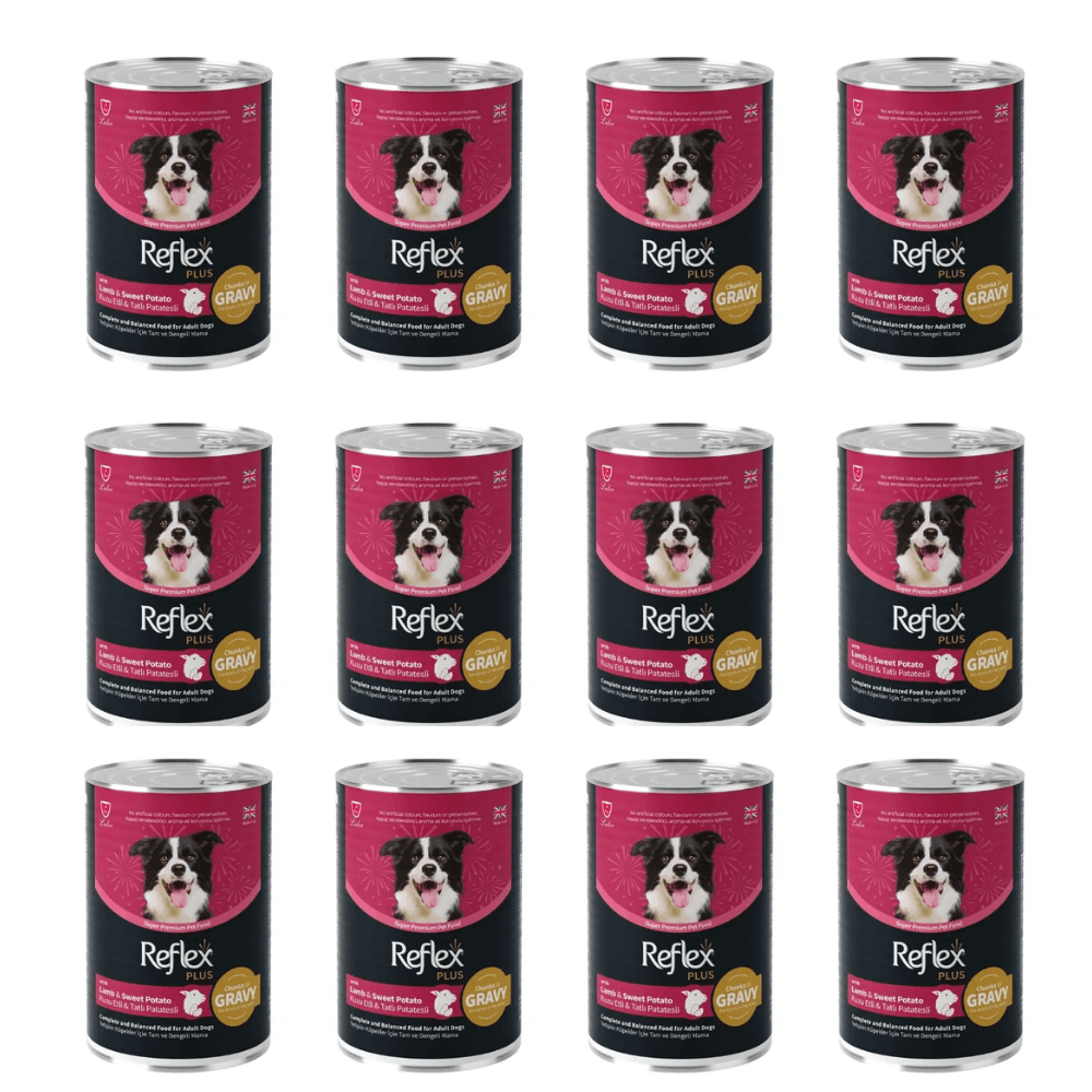 Reflex Plus Sos İçinde Et Parçacıklı Kuzulu Yetişkin Köpek Maması 400 Gr x 12 Adet