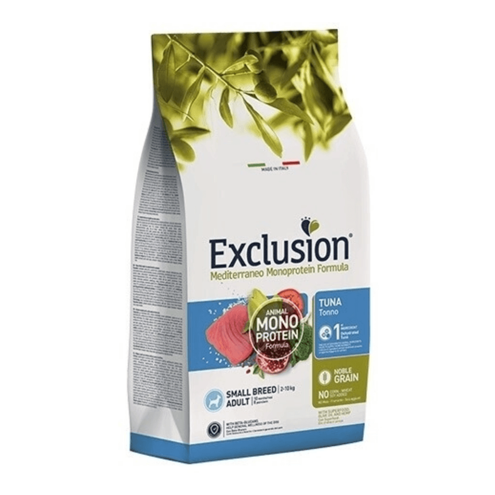 Exclusion Monoprotein Ton Balıklı ve Narlı Düşük Tahıllı Küçük Irk Yetişkin Köpek Maması 2kg