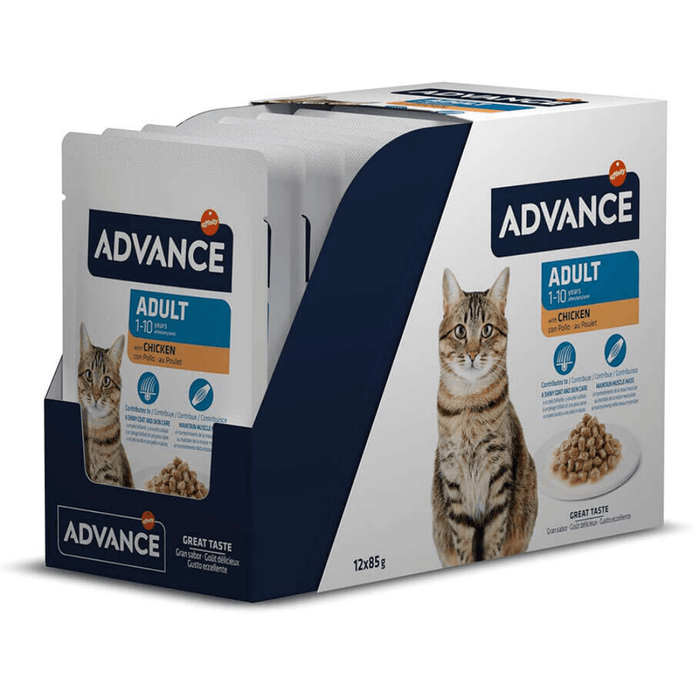 Advance Yetişkin Kedi Tavuk Etli Kedi Yaş Maması 85 Gr x 12 Adet