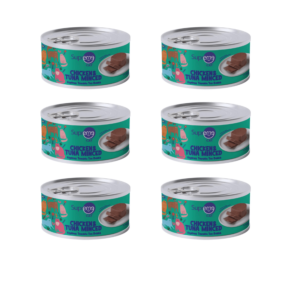 Supreme Cat Tavuklu Ve Tonlu Kıyılmış Kedi Konservesi 85 Gr x 6 Adet
