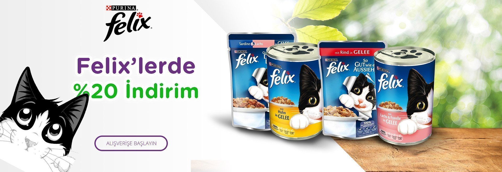 Felix'lerde %20 İndirim