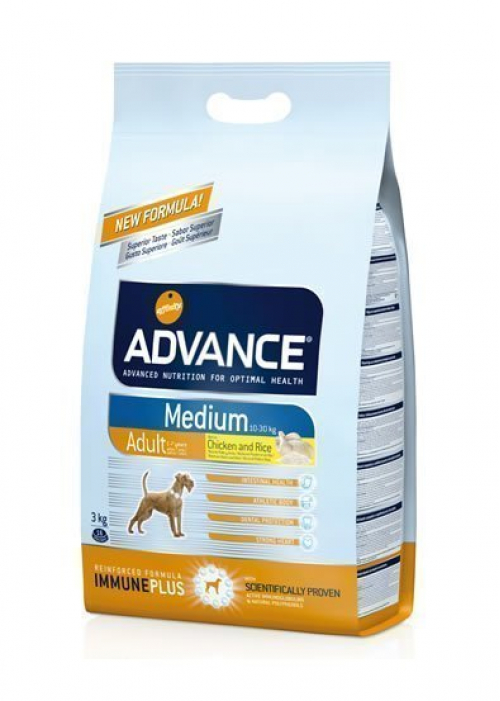 Advance Medium Adult Tavuklu/Pirinçli Orta Irk Yetişkin Köpek Maması 3 Kg