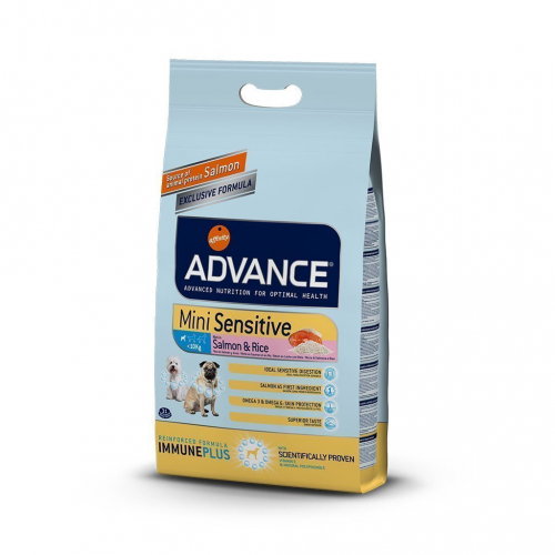 Advance Mini Sensitive Somonlu/Pirinçli Küçük Irk Yetişkin Köpek Maması 3 Kg