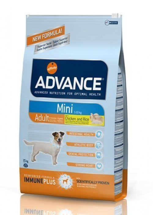Advance Puppy Mini Adult Tavuklu/Pirinçli Yetişkin Köpek Maması 7,5 Kg