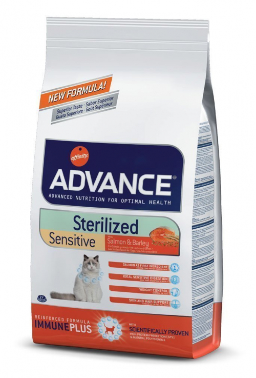 Advance Sterilised Sensitive Somonlu Kısır Kedi Maması 10 Kg