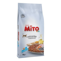 Mito Mix Tavuklu/Balıklı Renkli Yetişkin Açık Kedi Maması 1 Kg
