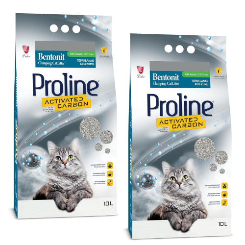 Proline Bentonit Kokusuz Aktif Karbonlu Kedi Kumu 10 L 2 Adet