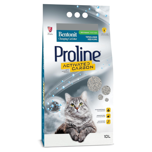 Proline Bentonit Kokusuz Aktif Karbonlu Kedi Kumu 10 L