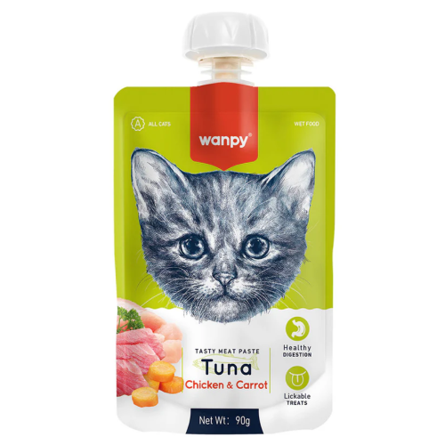 Wanpy Tasty Meat Paste Kedi Et Ezmesi Ton Balıklı ve Tavuklu 90 Gr