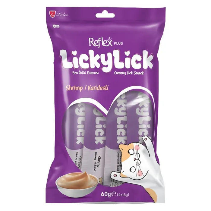 Reflex Lickylick Karidesli Sıvı Ödül Maması 4x15 Gr