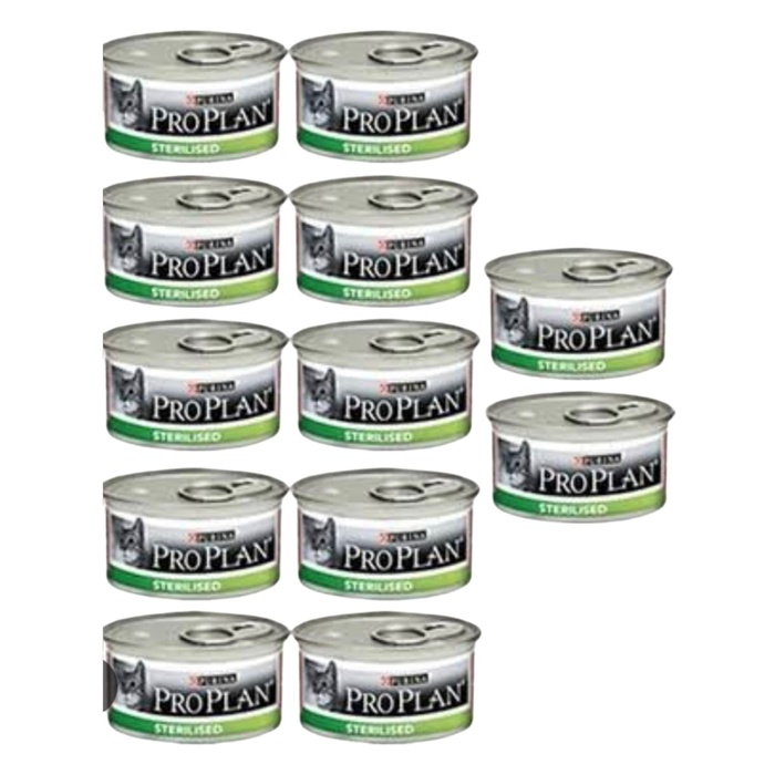 Proplan Sterilised Ton Balıklı Ve Somonlu Kısırlaştırılmış Yetişkin Kedi Maması Konserve 12x85 Gr