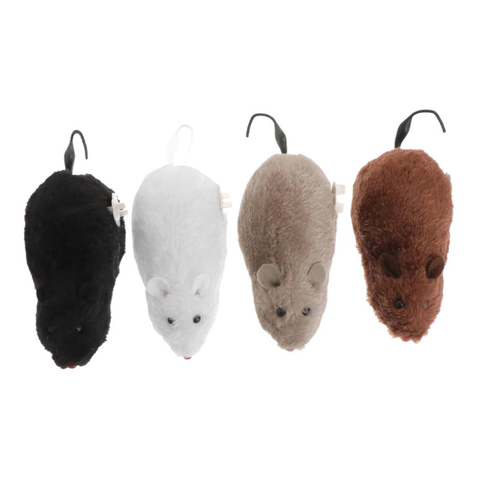 Kurmalı Peluş Fare Kedi Oyuncak