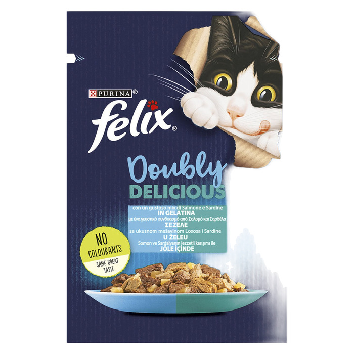 Felix Çifte Lezzet Somon Sardalya Yaş Mama 85G