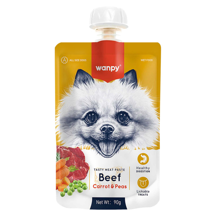 Wanpy Sığır Etli ve Havuçlu Taze Ezme Köpek Ödül Maması 90gr