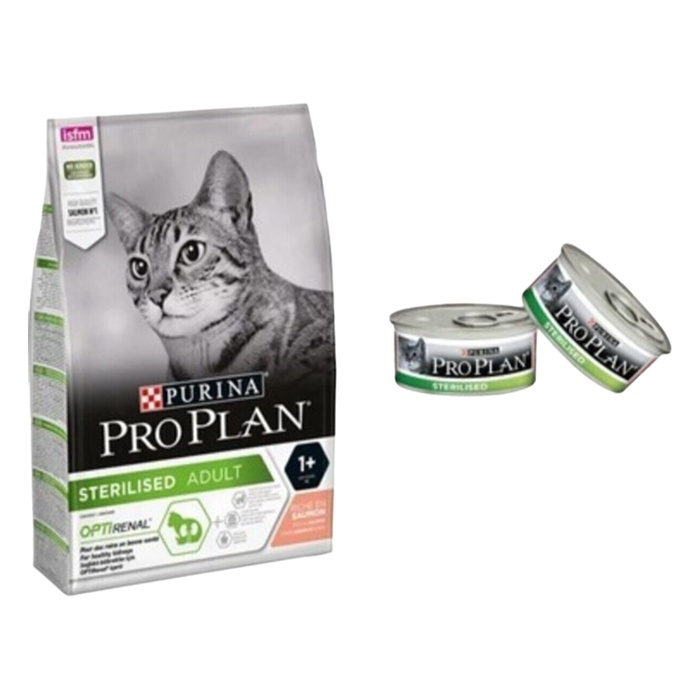 Pro Plan Sterilised Somonlu Maması 3 Kg Pro Plan Sterilised Somonlu Kedi Maması 85 G