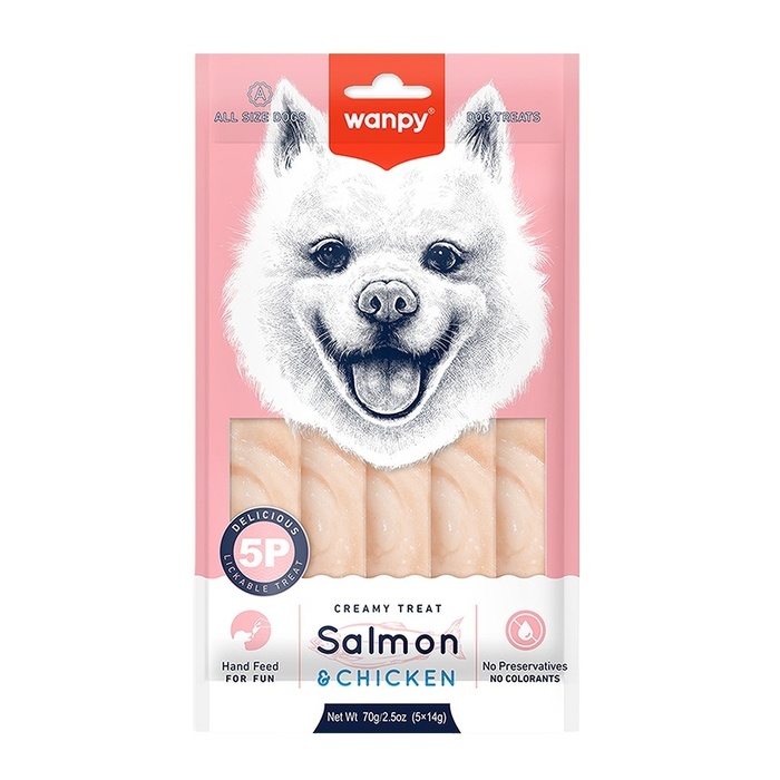 Somon Balıklı Ve Tavuk Etli Krema Köpek Ödülü 5x14 Gr