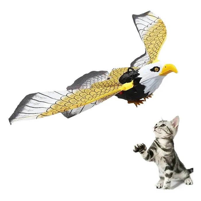 Askılı Uçan Kartal Hareketli Kanat Çırpan Kedi ve Köpek Oyuncağı