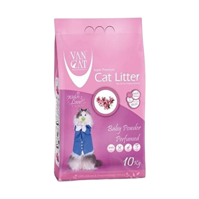 Van Cat Baby Powder İnce Taneli Pudra Kokulu Kedi Kumu 10 kg