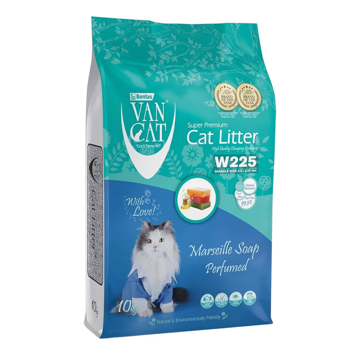 Van Cat İnce Taneli Topaklanan Marsilya Sabunlu Kedi Kumu (10 L)