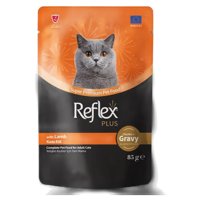Reflex Sos Içinde Et Parçacıklı Kuzu Etli Yetişkin Kedi Maması 85 Gr