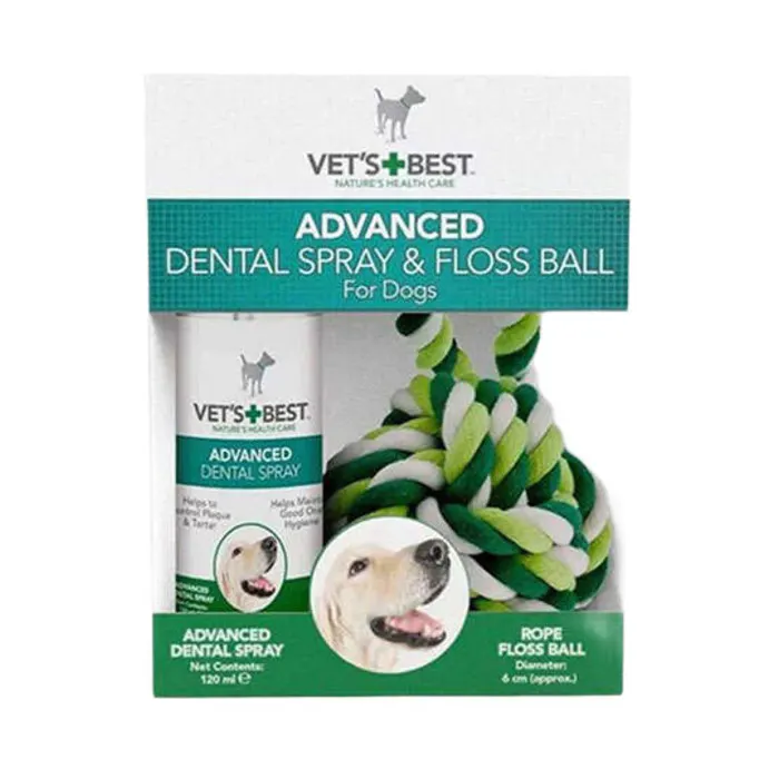 Köpek Agiz Spreyi + Dis Temizleyici Halat Top 16 Cm 2'li